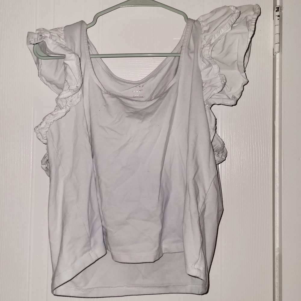 a new day White Ruffle Sleeve Blouse